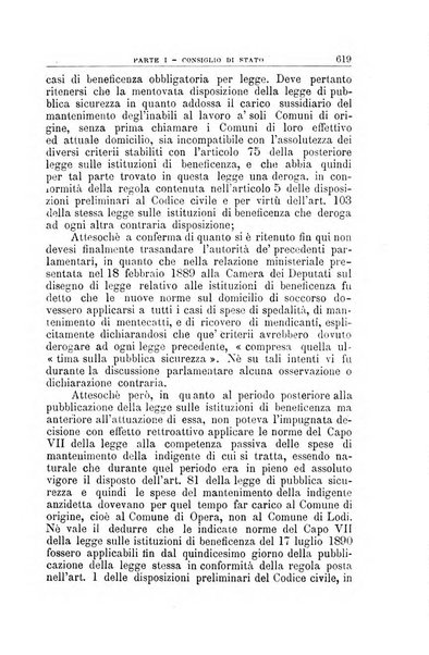 La giustizia amministrativa raccolta di decisioni e pareri del Consiglio di Stato, decisioni della Corte dei conti, sentenze della Cassazione di Roma, e decisioni delle Giunte provinciali amministrative