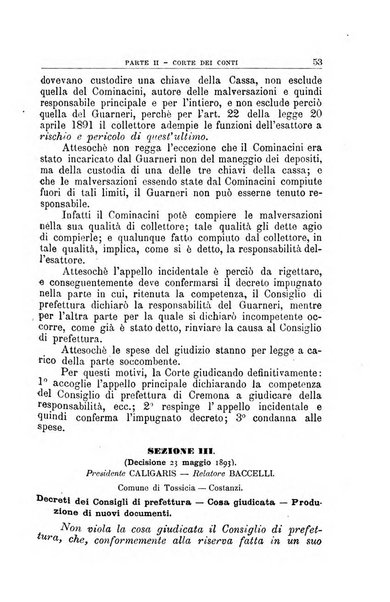 La giustizia amministrativa raccolta di decisioni e pareri del Consiglio di Stato, decisioni della Corte dei conti, sentenze della Cassazione di Roma, e decisioni delle Giunte provinciali amministrative