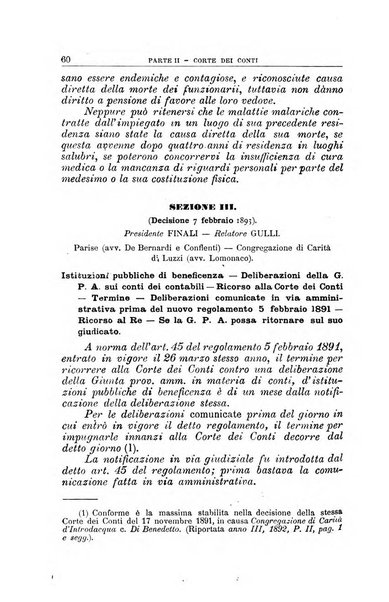 La giustizia amministrativa raccolta di decisioni e pareri del Consiglio di Stato, decisioni della Corte dei conti, sentenze della Cassazione di Roma, e decisioni delle Giunte provinciali amministrative