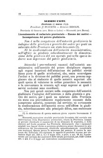 La giustizia amministrativa raccolta di decisioni e pareri del Consiglio di Stato, decisioni della Corte dei conti, sentenze della Cassazione di Roma, e decisioni delle Giunte provinciali amministrative