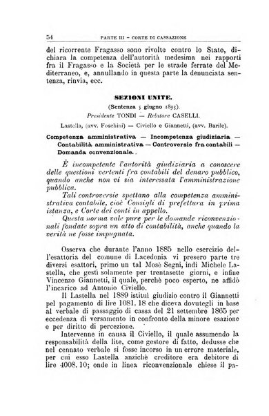 La giustizia amministrativa raccolta di decisioni e pareri del Consiglio di Stato, decisioni della Corte dei conti, sentenze della Cassazione di Roma, e decisioni delle Giunte provinciali amministrative