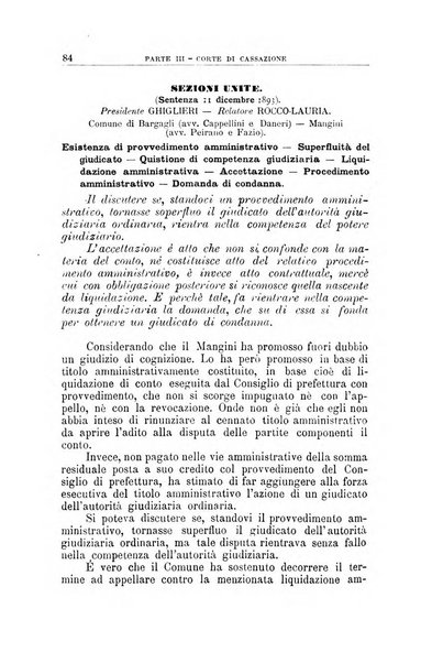 La giustizia amministrativa raccolta di decisioni e pareri del Consiglio di Stato, decisioni della Corte dei conti, sentenze della Cassazione di Roma, e decisioni delle Giunte provinciali amministrative