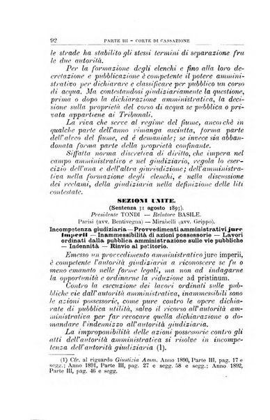 La giustizia amministrativa raccolta di decisioni e pareri del Consiglio di Stato, decisioni della Corte dei conti, sentenze della Cassazione di Roma, e decisioni delle Giunte provinciali amministrative