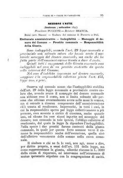 La giustizia amministrativa raccolta di decisioni e pareri del Consiglio di Stato, decisioni della Corte dei conti, sentenze della Cassazione di Roma, e decisioni delle Giunte provinciali amministrative