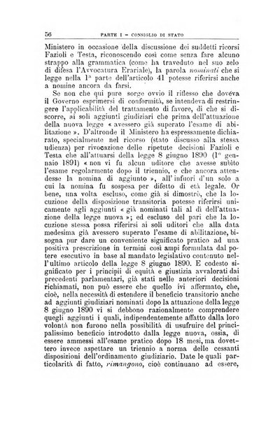 La giustizia amministrativa raccolta di decisioni e pareri del Consiglio di Stato, decisioni della Corte dei conti, sentenze della Cassazione di Roma, e decisioni delle Giunte provinciali amministrative