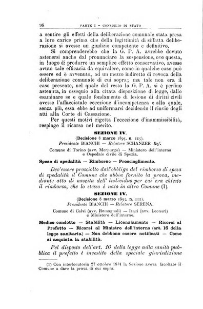 La giustizia amministrativa raccolta di decisioni e pareri del Consiglio di Stato, decisioni della Corte dei conti, sentenze della Cassazione di Roma, e decisioni delle Giunte provinciali amministrative