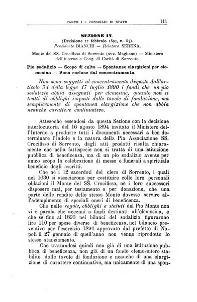 La giustizia amministrativa raccolta di decisioni e pareri del Consiglio di Stato, decisioni della Corte dei conti, sentenze della Cassazione di Roma, e decisioni delle Giunte provinciali amministrative