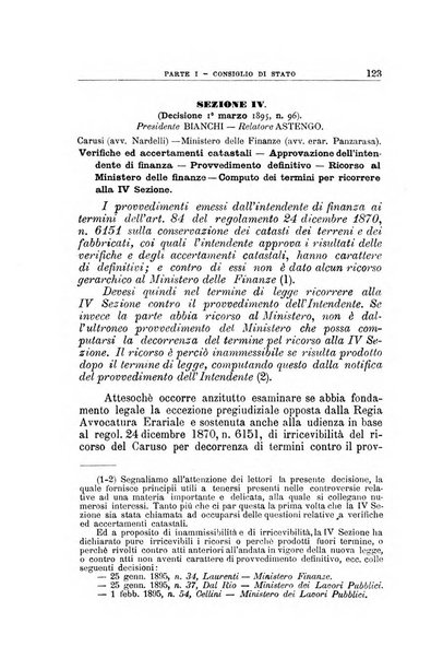 La giustizia amministrativa raccolta di decisioni e pareri del Consiglio di Stato, decisioni della Corte dei conti, sentenze della Cassazione di Roma, e decisioni delle Giunte provinciali amministrative