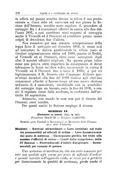 La giustizia amministrativa raccolta di decisioni e pareri del Consiglio di Stato, decisioni della Corte dei conti, sentenze della Cassazione di Roma, e decisioni delle Giunte provinciali amministrative