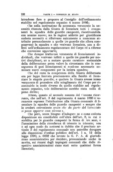 La giustizia amministrativa raccolta di decisioni e pareri del Consiglio di Stato, decisioni della Corte dei conti, sentenze della Cassazione di Roma, e decisioni delle Giunte provinciali amministrative