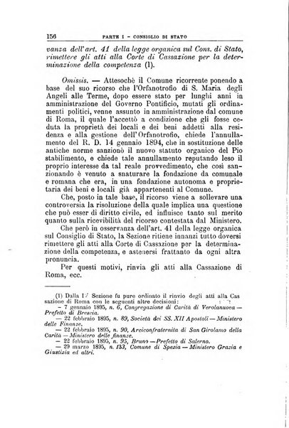 La giustizia amministrativa raccolta di decisioni e pareri del Consiglio di Stato, decisioni della Corte dei conti, sentenze della Cassazione di Roma, e decisioni delle Giunte provinciali amministrative