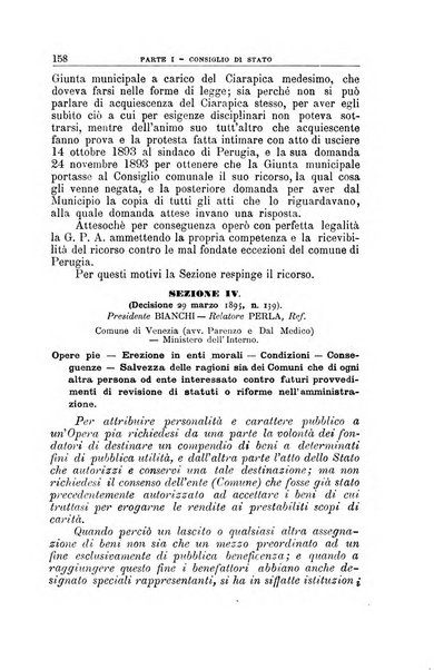 La giustizia amministrativa raccolta di decisioni e pareri del Consiglio di Stato, decisioni della Corte dei conti, sentenze della Cassazione di Roma, e decisioni delle Giunte provinciali amministrative