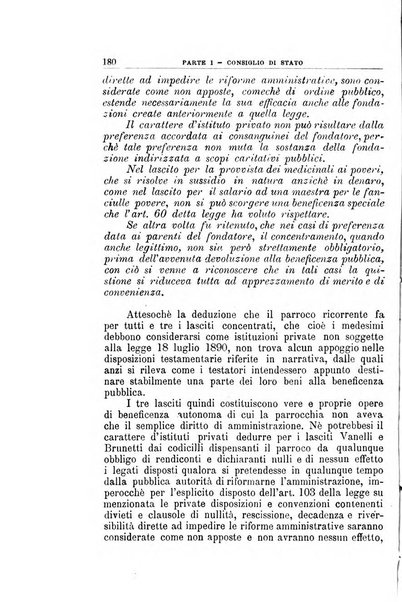 La giustizia amministrativa raccolta di decisioni e pareri del Consiglio di Stato, decisioni della Corte dei conti, sentenze della Cassazione di Roma, e decisioni delle Giunte provinciali amministrative