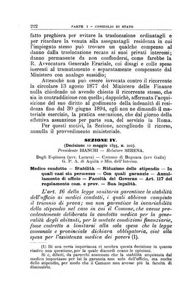 La giustizia amministrativa raccolta di decisioni e pareri del Consiglio di Stato, decisioni della Corte dei conti, sentenze della Cassazione di Roma, e decisioni delle Giunte provinciali amministrative