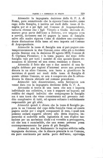 La giustizia amministrativa raccolta di decisioni e pareri del Consiglio di Stato, decisioni della Corte dei conti, sentenze della Cassazione di Roma, e decisioni delle Giunte provinciali amministrative