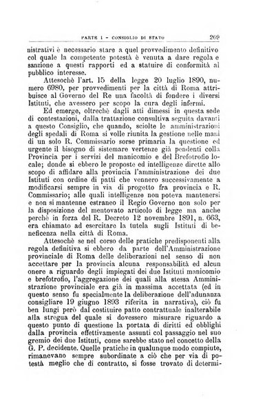 La giustizia amministrativa raccolta di decisioni e pareri del Consiglio di Stato, decisioni della Corte dei conti, sentenze della Cassazione di Roma, e decisioni delle Giunte provinciali amministrative