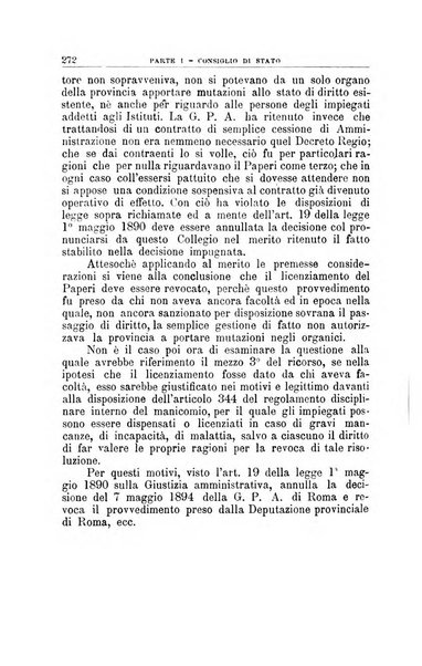 La giustizia amministrativa raccolta di decisioni e pareri del Consiglio di Stato, decisioni della Corte dei conti, sentenze della Cassazione di Roma, e decisioni delle Giunte provinciali amministrative