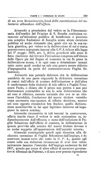 La giustizia amministrativa raccolta di decisioni e pareri del Consiglio di Stato, decisioni della Corte dei conti, sentenze della Cassazione di Roma, e decisioni delle Giunte provinciali amministrative