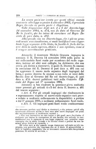 La giustizia amministrativa raccolta di decisioni e pareri del Consiglio di Stato, decisioni della Corte dei conti, sentenze della Cassazione di Roma, e decisioni delle Giunte provinciali amministrative