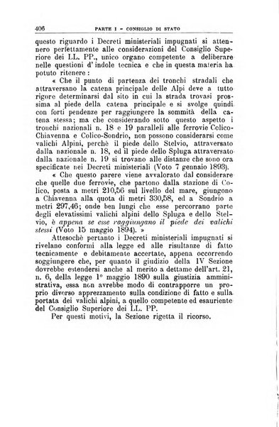 La giustizia amministrativa raccolta di decisioni e pareri del Consiglio di Stato, decisioni della Corte dei conti, sentenze della Cassazione di Roma, e decisioni delle Giunte provinciali amministrative