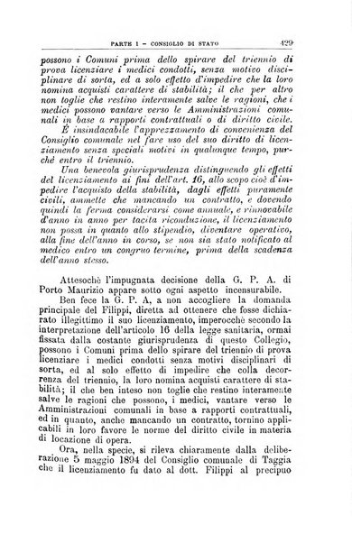 La giustizia amministrativa raccolta di decisioni e pareri del Consiglio di Stato, decisioni della Corte dei conti, sentenze della Cassazione di Roma, e decisioni delle Giunte provinciali amministrative