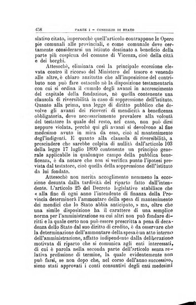 La giustizia amministrativa raccolta di decisioni e pareri del Consiglio di Stato, decisioni della Corte dei conti, sentenze della Cassazione di Roma, e decisioni delle Giunte provinciali amministrative