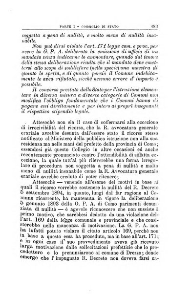 La giustizia amministrativa raccolta di decisioni e pareri del Consiglio di Stato, decisioni della Corte dei conti, sentenze della Cassazione di Roma, e decisioni delle Giunte provinciali amministrative