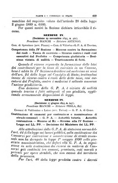 La giustizia amministrativa raccolta di decisioni e pareri del Consiglio di Stato, decisioni della Corte dei conti, sentenze della Cassazione di Roma, e decisioni delle Giunte provinciali amministrative