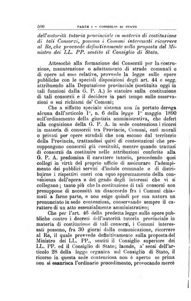 La giustizia amministrativa raccolta di decisioni e pareri del Consiglio di Stato, decisioni della Corte dei conti, sentenze della Cassazione di Roma, e decisioni delle Giunte provinciali amministrative