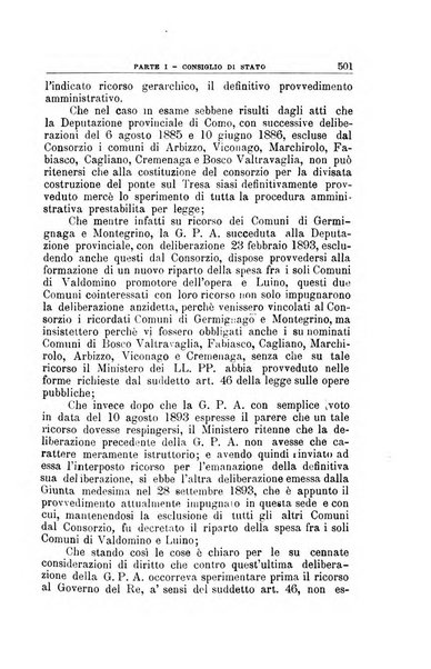 La giustizia amministrativa raccolta di decisioni e pareri del Consiglio di Stato, decisioni della Corte dei conti, sentenze della Cassazione di Roma, e decisioni delle Giunte provinciali amministrative