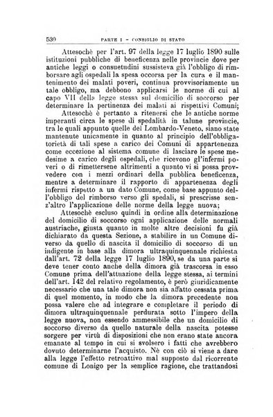 La giustizia amministrativa raccolta di decisioni e pareri del Consiglio di Stato, decisioni della Corte dei conti, sentenze della Cassazione di Roma, e decisioni delle Giunte provinciali amministrative