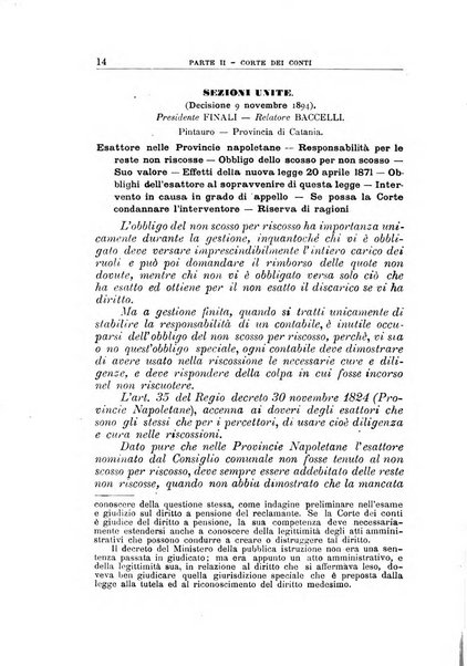 La giustizia amministrativa raccolta di decisioni e pareri del Consiglio di Stato, decisioni della Corte dei conti, sentenze della Cassazione di Roma, e decisioni delle Giunte provinciali amministrative