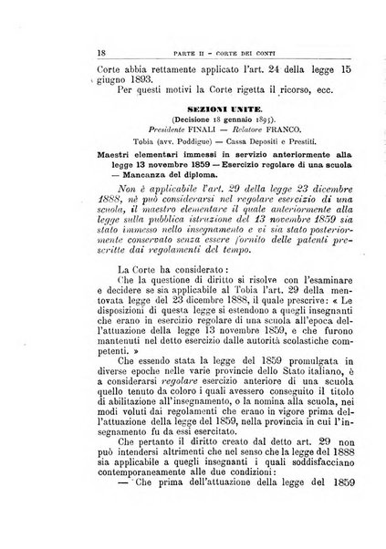 La giustizia amministrativa raccolta di decisioni e pareri del Consiglio di Stato, decisioni della Corte dei conti, sentenze della Cassazione di Roma, e decisioni delle Giunte provinciali amministrative