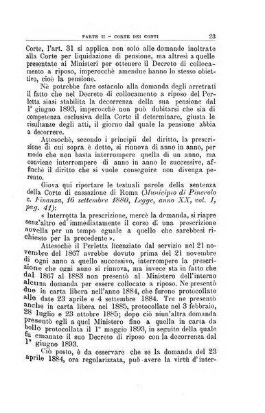 La giustizia amministrativa raccolta di decisioni e pareri del Consiglio di Stato, decisioni della Corte dei conti, sentenze della Cassazione di Roma, e decisioni delle Giunte provinciali amministrative