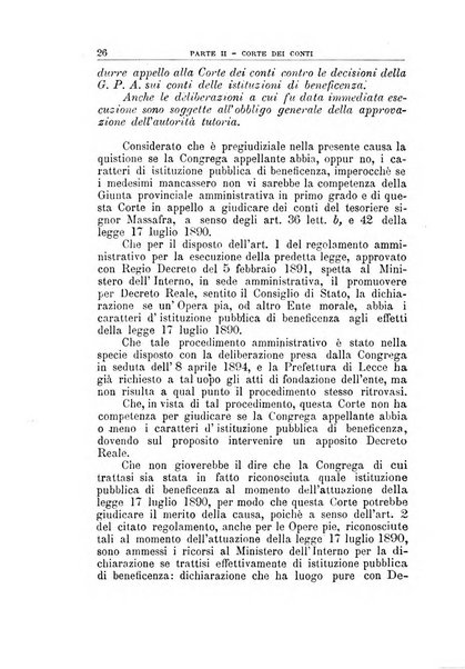 La giustizia amministrativa raccolta di decisioni e pareri del Consiglio di Stato, decisioni della Corte dei conti, sentenze della Cassazione di Roma, e decisioni delle Giunte provinciali amministrative