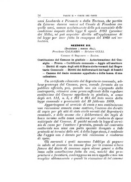 La giustizia amministrativa raccolta di decisioni e pareri del Consiglio di Stato, decisioni della Corte dei conti, sentenze della Cassazione di Roma, e decisioni delle Giunte provinciali amministrative