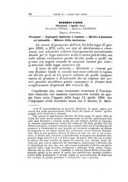 La giustizia amministrativa raccolta di decisioni e pareri del Consiglio di Stato, decisioni della Corte dei conti, sentenze della Cassazione di Roma, e decisioni delle Giunte provinciali amministrative