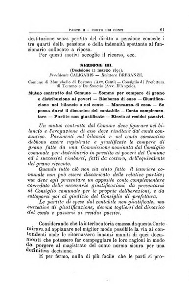 La giustizia amministrativa raccolta di decisioni e pareri del Consiglio di Stato, decisioni della Corte dei conti, sentenze della Cassazione di Roma, e decisioni delle Giunte provinciali amministrative