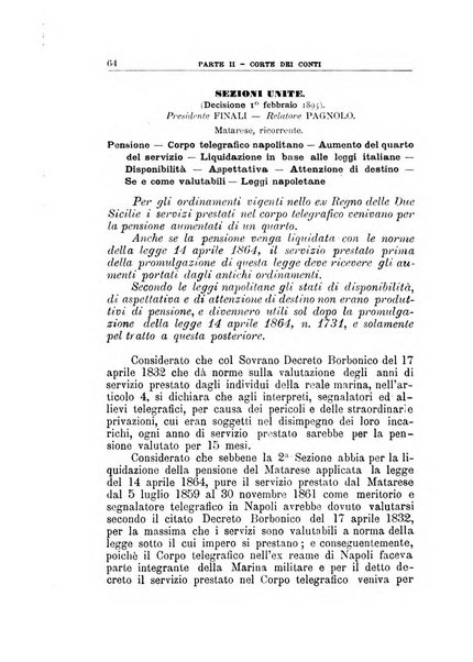 La giustizia amministrativa raccolta di decisioni e pareri del Consiglio di Stato, decisioni della Corte dei conti, sentenze della Cassazione di Roma, e decisioni delle Giunte provinciali amministrative