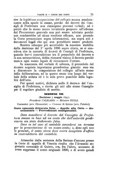 La giustizia amministrativa raccolta di decisioni e pareri del Consiglio di Stato, decisioni della Corte dei conti, sentenze della Cassazione di Roma, e decisioni delle Giunte provinciali amministrative