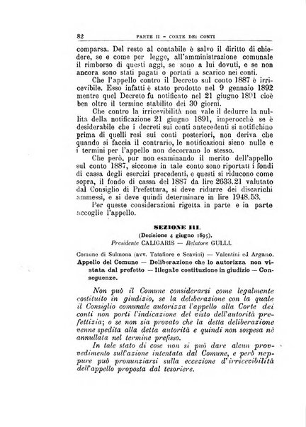 La giustizia amministrativa raccolta di decisioni e pareri del Consiglio di Stato, decisioni della Corte dei conti, sentenze della Cassazione di Roma, e decisioni delle Giunte provinciali amministrative