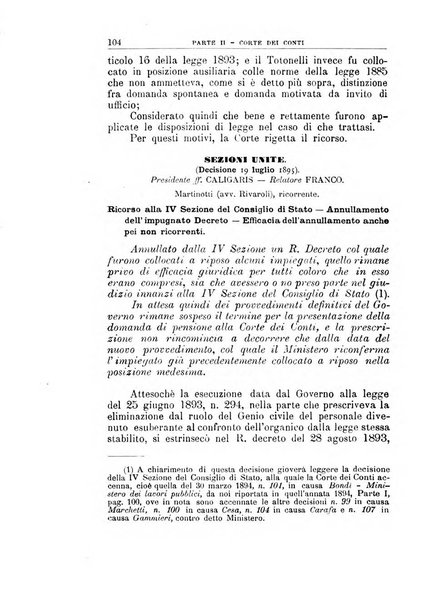 La giustizia amministrativa raccolta di decisioni e pareri del Consiglio di Stato, decisioni della Corte dei conti, sentenze della Cassazione di Roma, e decisioni delle Giunte provinciali amministrative