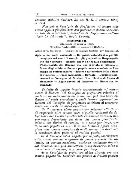 La giustizia amministrativa raccolta di decisioni e pareri del Consiglio di Stato, decisioni della Corte dei conti, sentenze della Cassazione di Roma, e decisioni delle Giunte provinciali amministrative