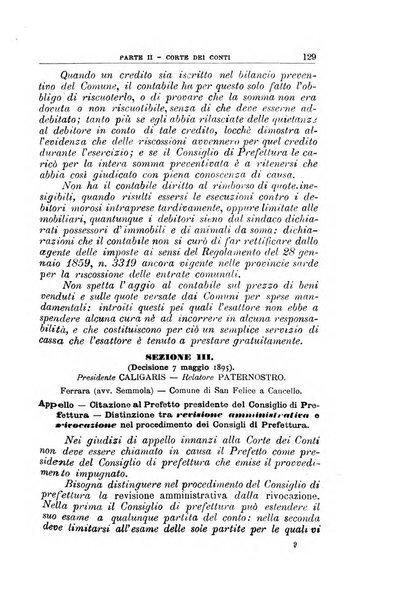 La giustizia amministrativa raccolta di decisioni e pareri del Consiglio di Stato, decisioni della Corte dei conti, sentenze della Cassazione di Roma, e decisioni delle Giunte provinciali amministrative