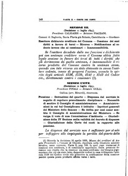 La giustizia amministrativa raccolta di decisioni e pareri del Consiglio di Stato, decisioni della Corte dei conti, sentenze della Cassazione di Roma, e decisioni delle Giunte provinciali amministrative