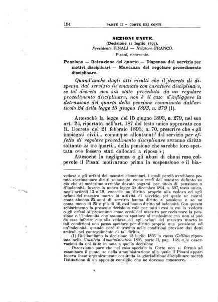 La giustizia amministrativa raccolta di decisioni e pareri del Consiglio di Stato, decisioni della Corte dei conti, sentenze della Cassazione di Roma, e decisioni delle Giunte provinciali amministrative