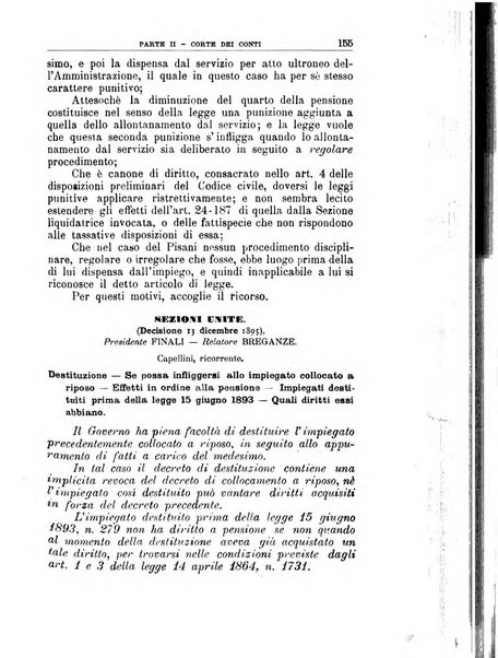 La giustizia amministrativa raccolta di decisioni e pareri del Consiglio di Stato, decisioni della Corte dei conti, sentenze della Cassazione di Roma, e decisioni delle Giunte provinciali amministrative