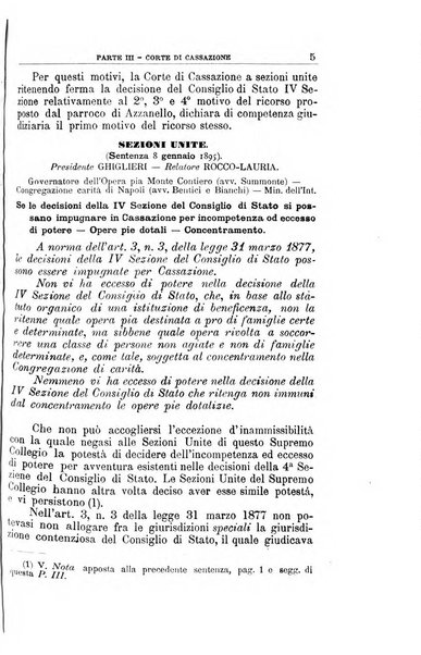 La giustizia amministrativa raccolta di decisioni e pareri del Consiglio di Stato, decisioni della Corte dei conti, sentenze della Cassazione di Roma, e decisioni delle Giunte provinciali amministrative