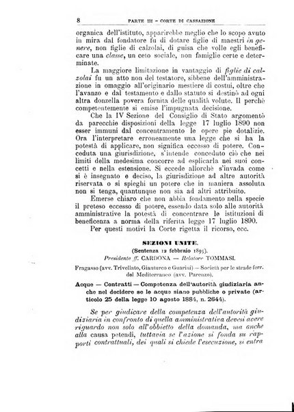 La giustizia amministrativa raccolta di decisioni e pareri del Consiglio di Stato, decisioni della Corte dei conti, sentenze della Cassazione di Roma, e decisioni delle Giunte provinciali amministrative