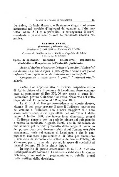 La giustizia amministrativa raccolta di decisioni e pareri del Consiglio di Stato, decisioni della Corte dei conti, sentenze della Cassazione di Roma, e decisioni delle Giunte provinciali amministrative